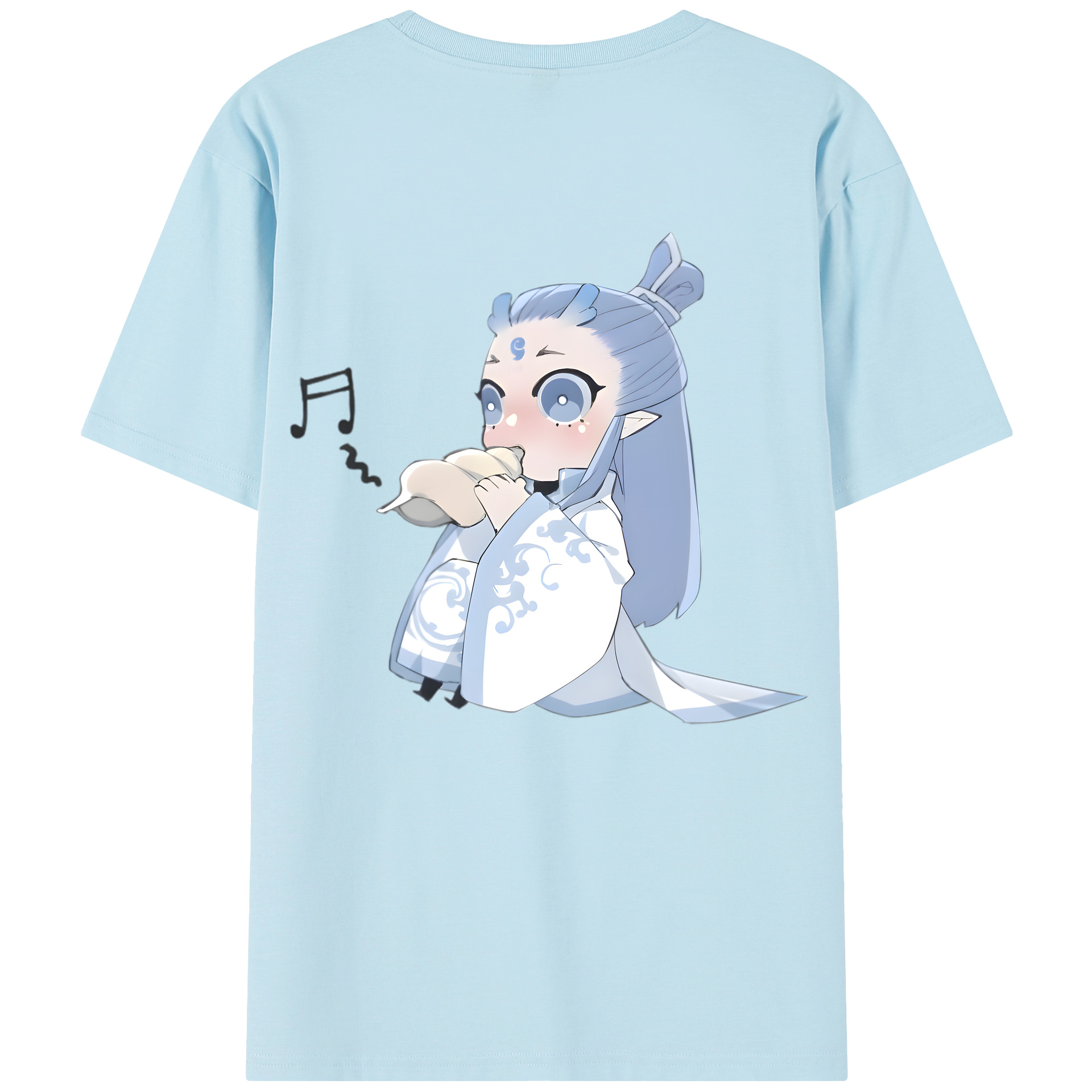 （画像用） Ne Zha 2 ナタ 魔童の大暴れ 綿100％半袖Tシャツ（背面プリント）